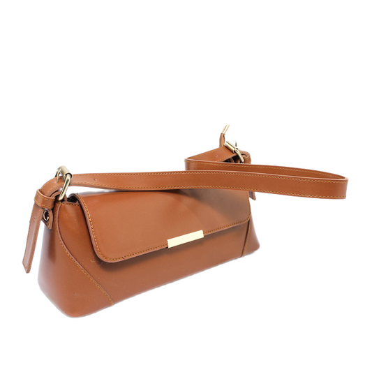 Minimalist Shoulder Bag - Camel