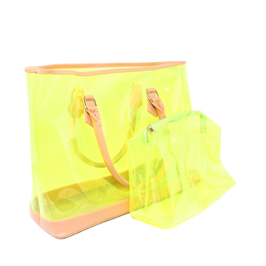 Shiny Tote Bag  - Yellow