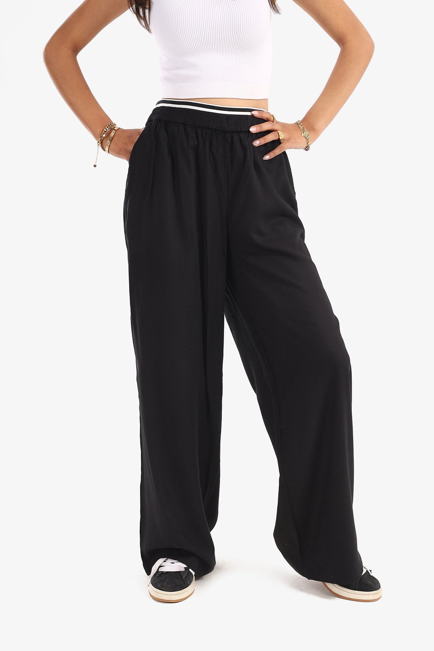 Color Block Wide Leg Pant