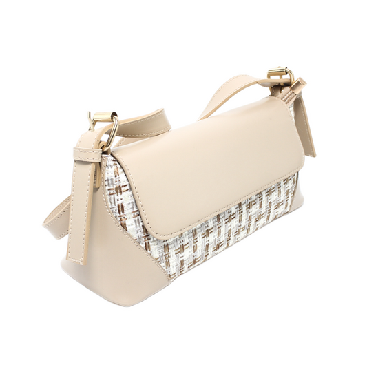 Structured Shoulder Bag - Beige