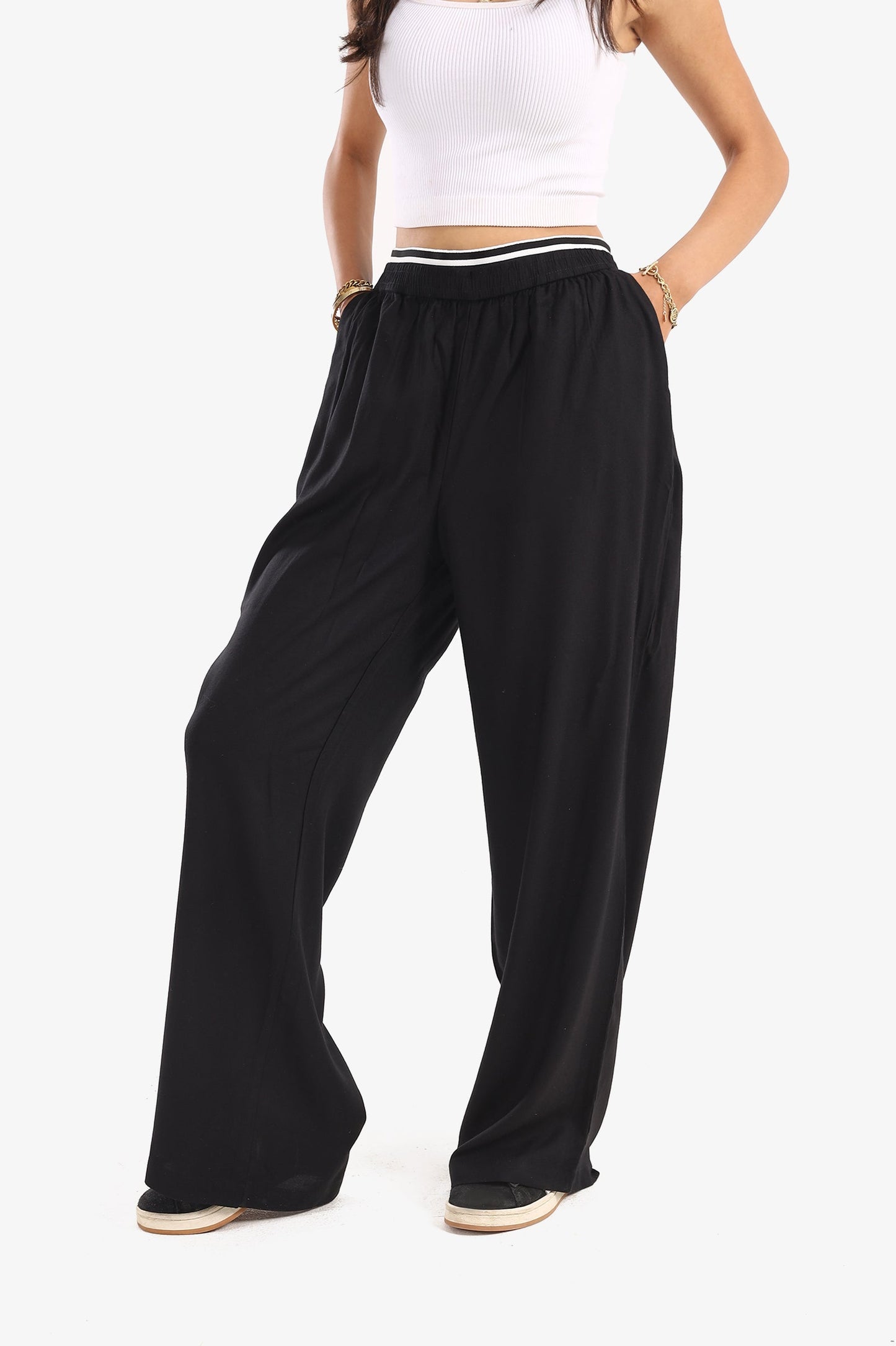 Color Block Wide Leg Pant