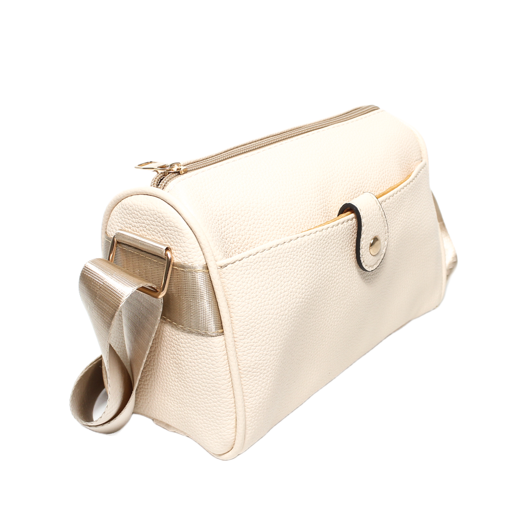 Adjustable Strap Cross Bag - Cream