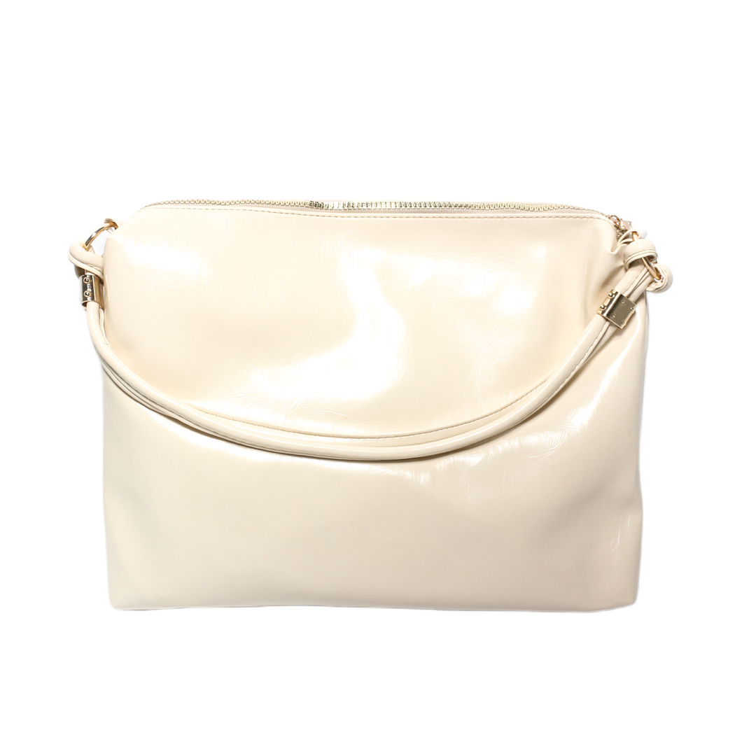 Slouchy Shoulder Bag - Beige