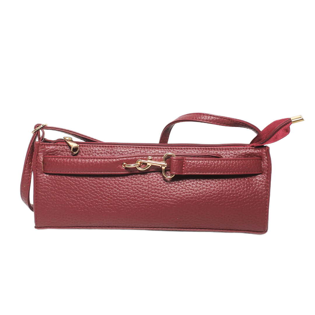 Minimalist Cross Bag - Burgundy