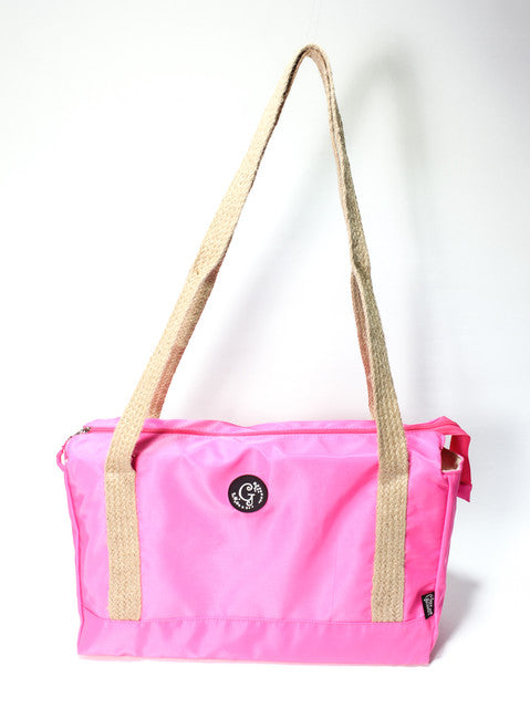 Canvas Shoulder Tote Bag - Fuchsia