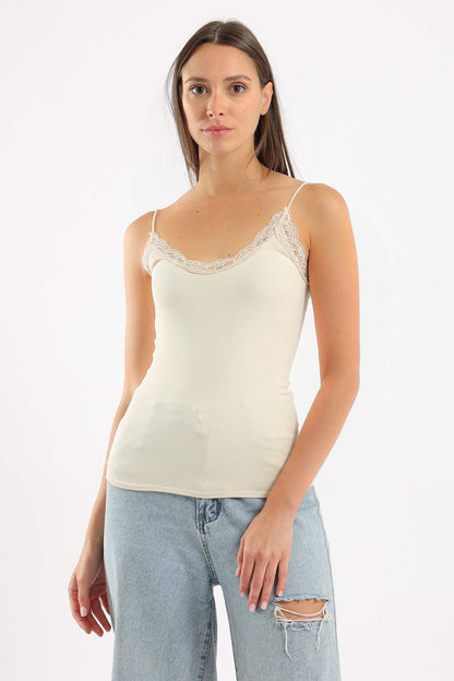 Plunge Round Neck Top - Carina - ÙƒØ§Ø±ÙŠÙ†Ø§