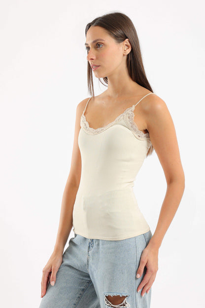 Plunge Round Neck Top - Carina - ÙƒØ§Ø±ÙŠÙ†Ø§