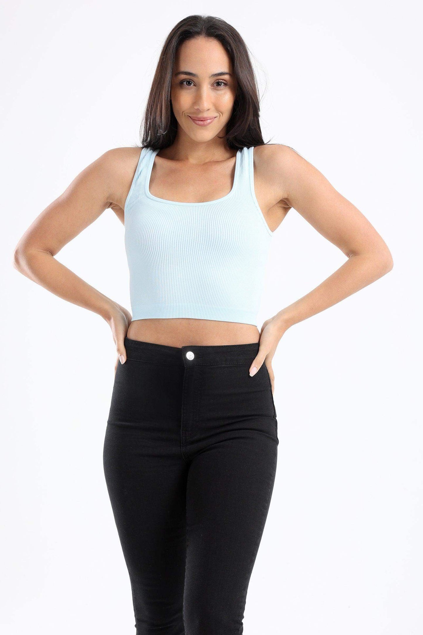 Wide Strap Crop Top - Carina - ÙƒØ§Ø±ÙŠÙ†Ø§