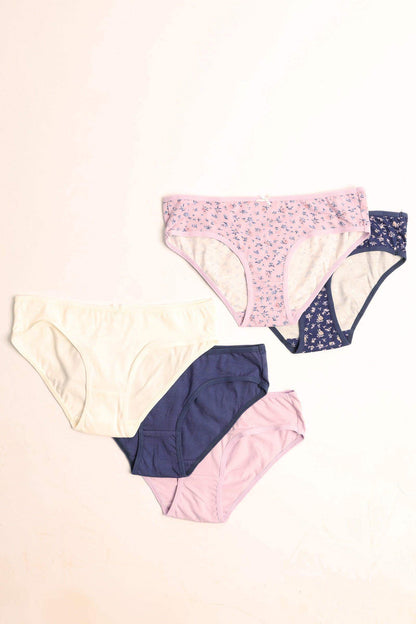 Pack of 5 Colored Bikini Panties - Carina - ÙƒØ§Ø±ÙŠÙ†Ø§