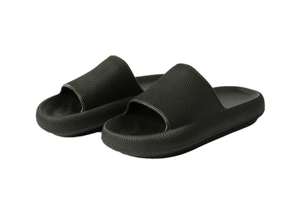 EVA PVC Solid Slide Slippers – Black