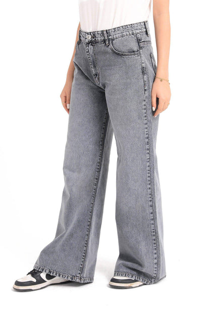 Wide Leg Denim Pants - Carina - ÙƒØ§Ø±ÙŠÙ†Ø§