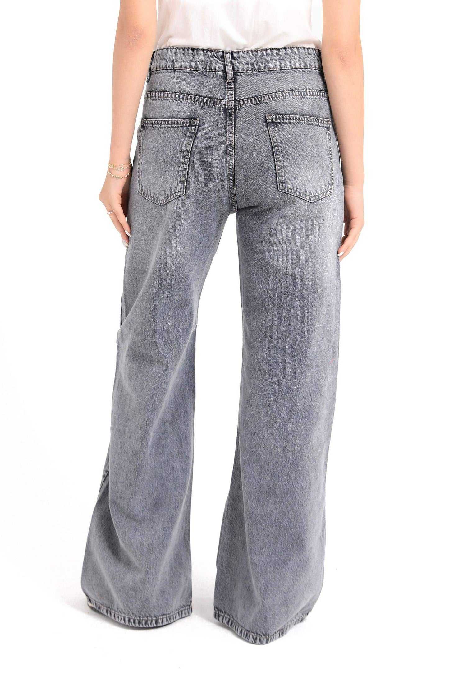 Wide Leg Denim Pants - Carina - ÙƒØ§Ø±ÙŠÙ†Ø§