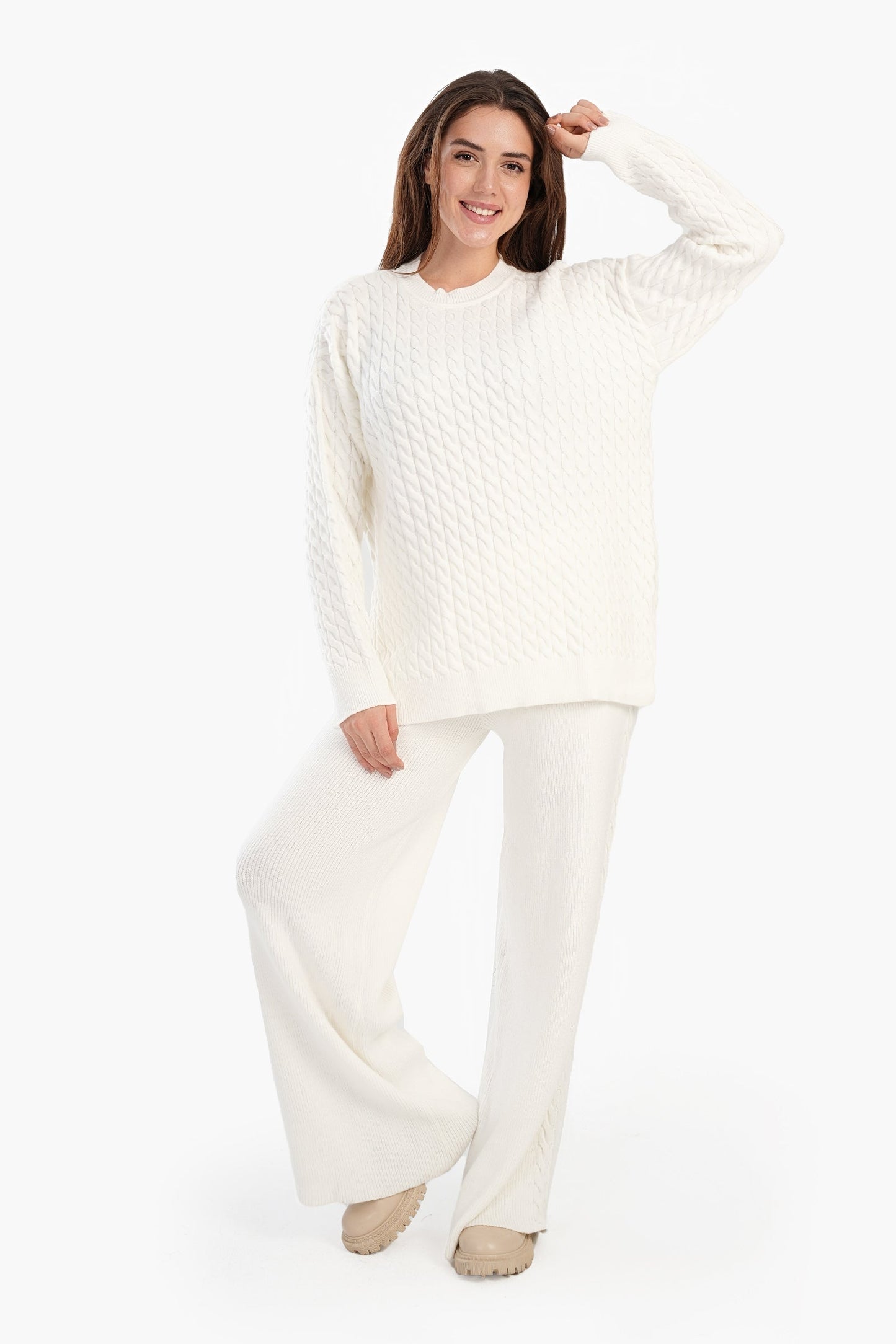 Cable Knitted Lounge Pullover