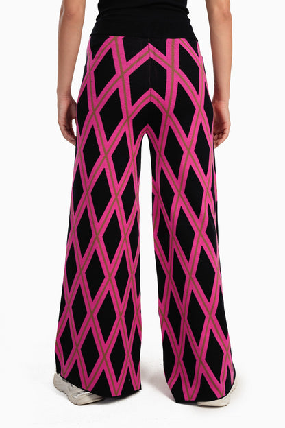 Argyle Pattern Wool Pants