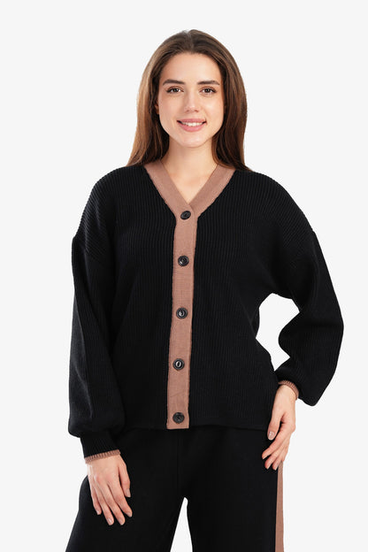 Black Trico Lounge Cardigan