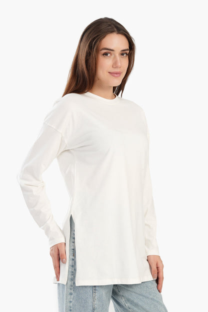 Dropped Shoulder Plain T-shirt