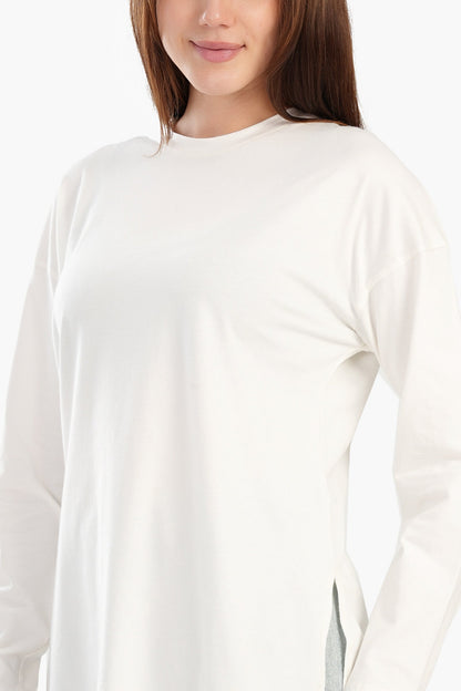 Dropped Shoulder Plain T-shirt