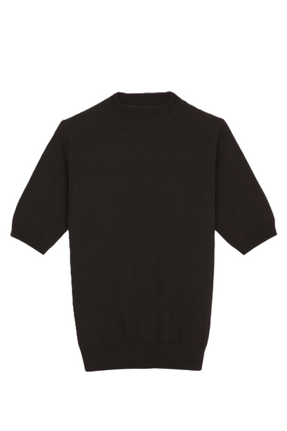 Polyamide Short Sleeve Pullover – Black