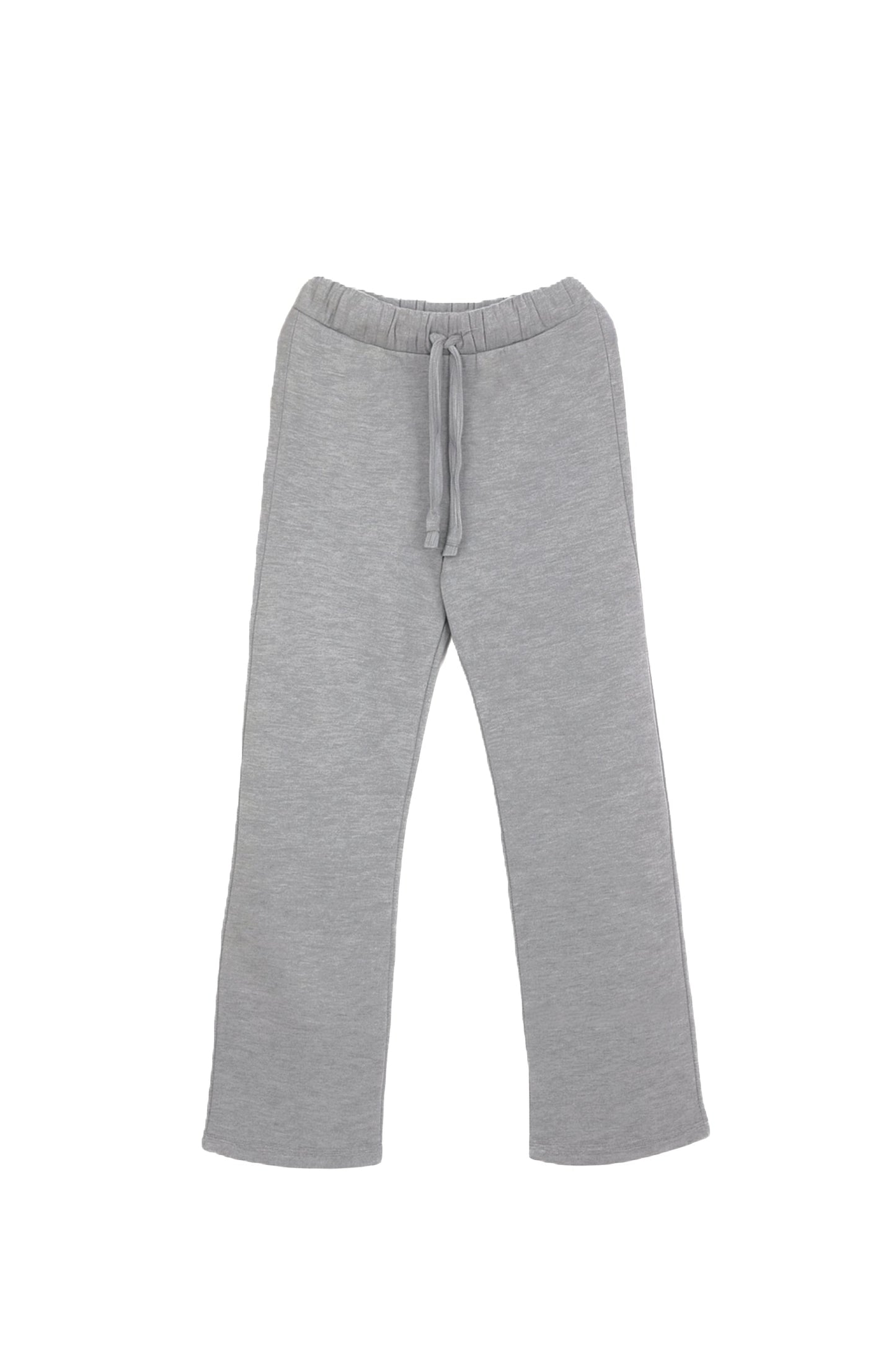 Cotton Blend Ribbed Lounge Pants – Medium Grey