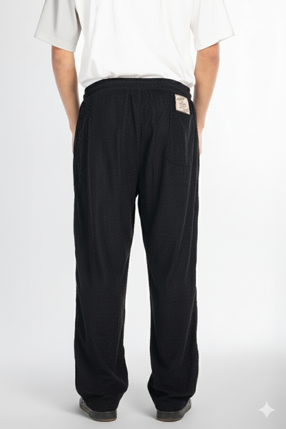 Corduroy Wide Leg Pants – Black