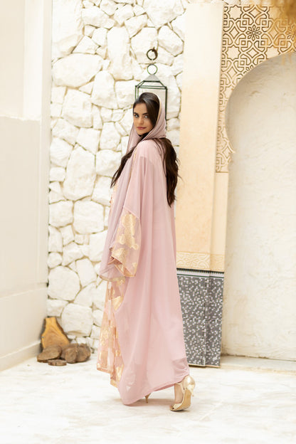 Indian Chiffon Embroidered Kimono – Nude