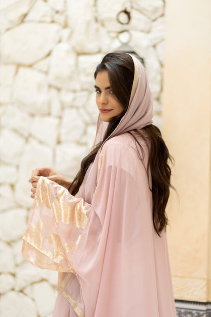 Indian Chiffon Embroidered Kimono – Nude