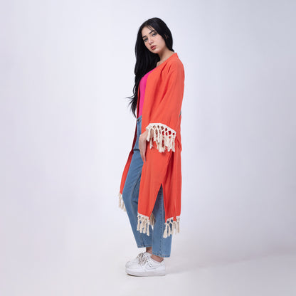 Casual Back Embroidered Kimono