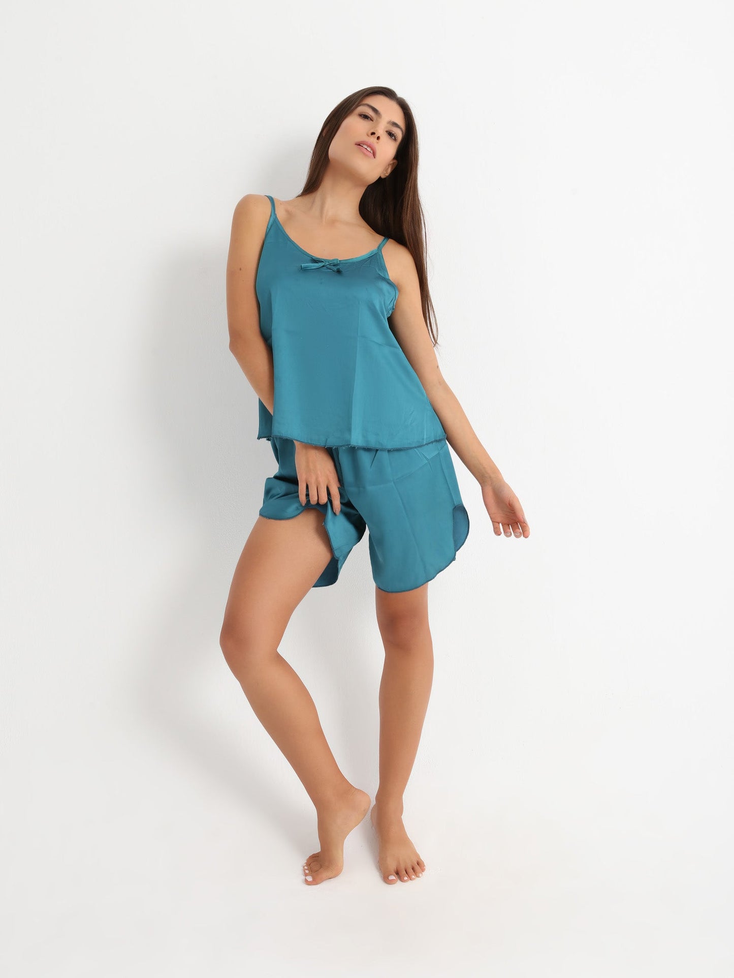 Royal Pajama Satin Set - Green