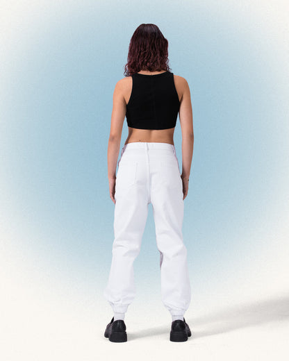 Metalic White Jeans