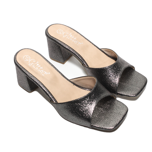 Glitter Women Summer Slippers - GREY