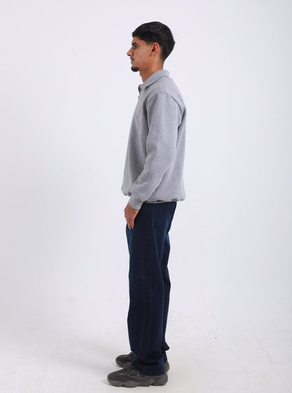 Cotton Blend Quarter Zip Sweatshirt