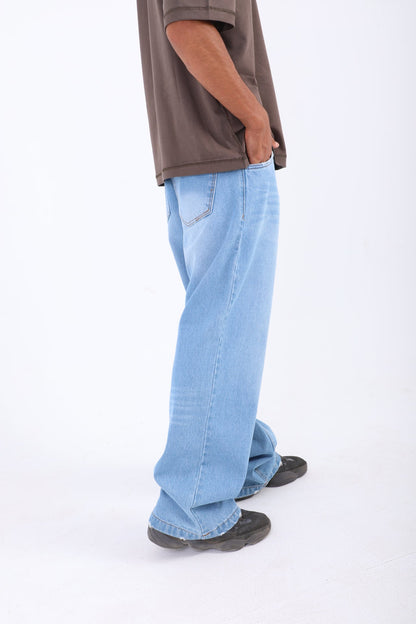 Wide Leg Jeans - Light Blue