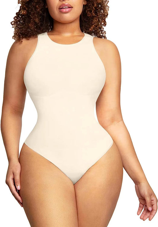 Sculpting Confidence Thong Bodysuit Beige