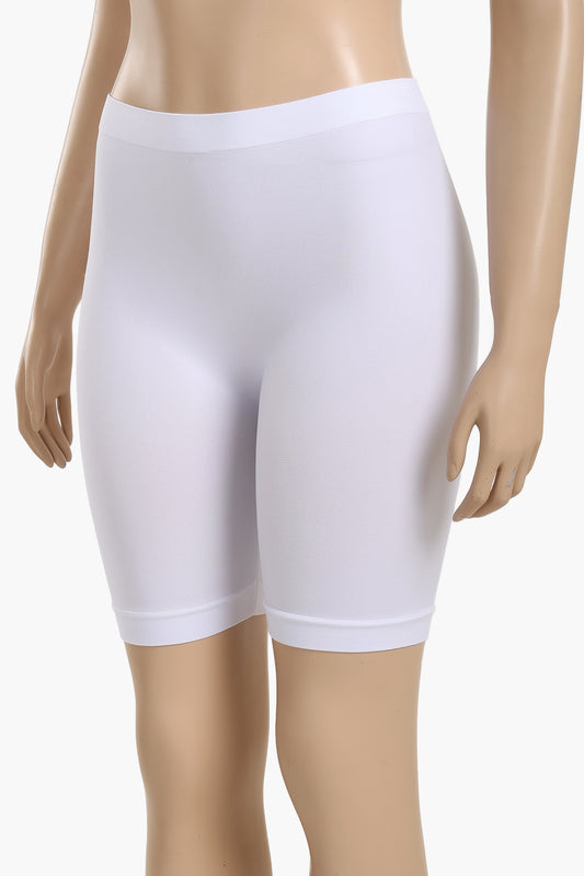 Cookies Mid Thigh Shorts  - White