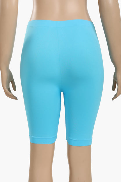 Cookies Mid Thigh Shorts  - Turquoise