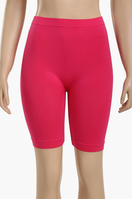 Cookies Mid Thigh Shorts  - Fucshia