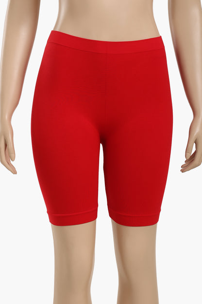 Cookies Mid Thigh Shorts  - Red