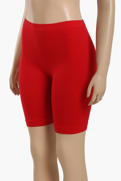 Cookies Mid Thigh Shorts  - Red