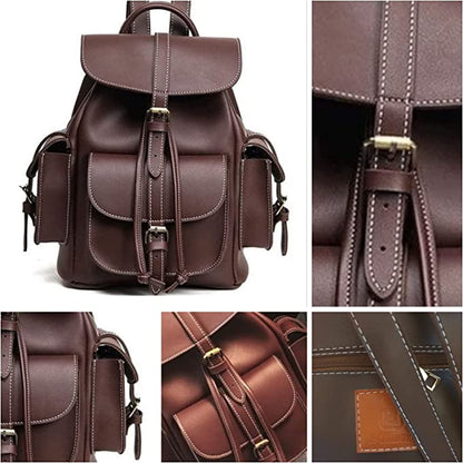 Leather Backpack - Brown