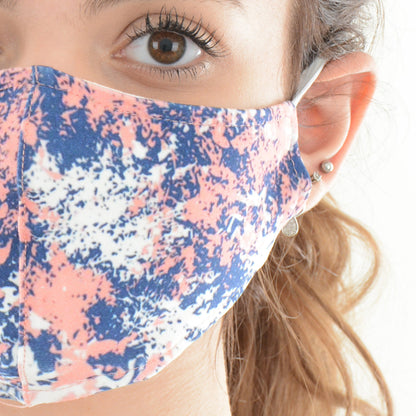 Dust proof printed mask - Navy'n Pink patches - Champsland