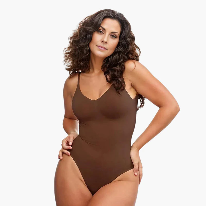 Seamless Body Shaper Thong Brown