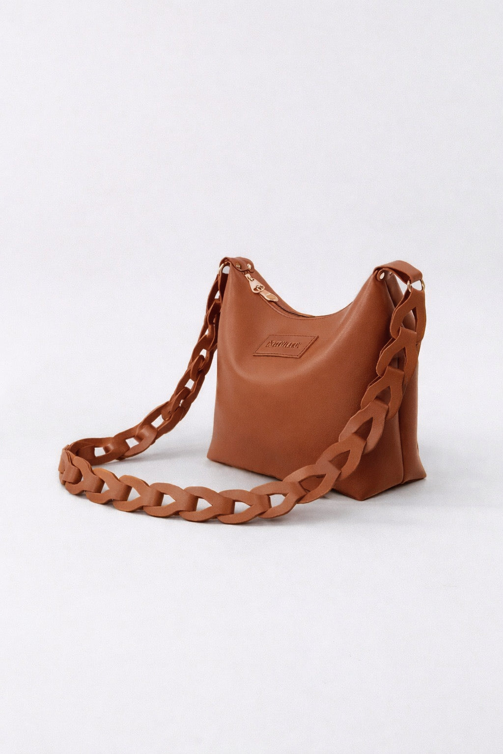 Bold Chain Shoulder Bag - Havana