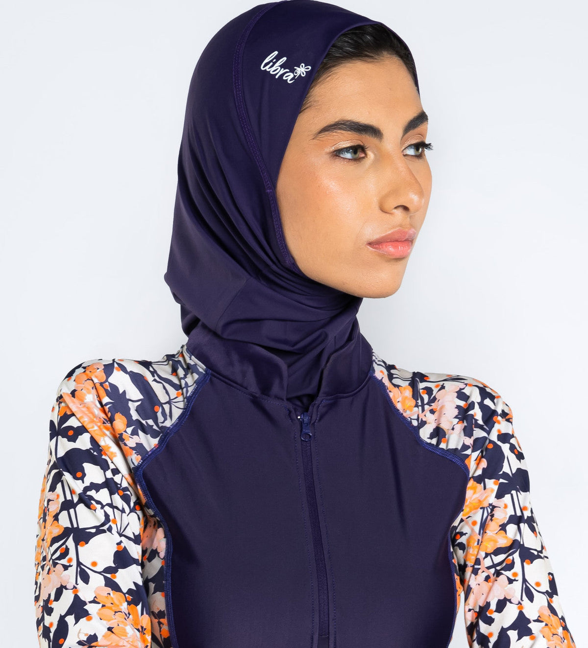 Lycra Ultra-Fit Swim Hijab - Dark Navy