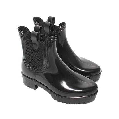 Silicone Chelsea Rain Boots – Black