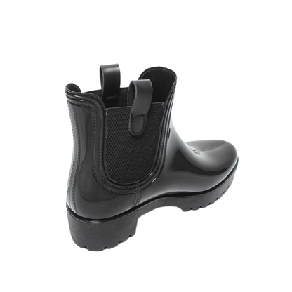 Silicone Chelsea Rain Boots – Black