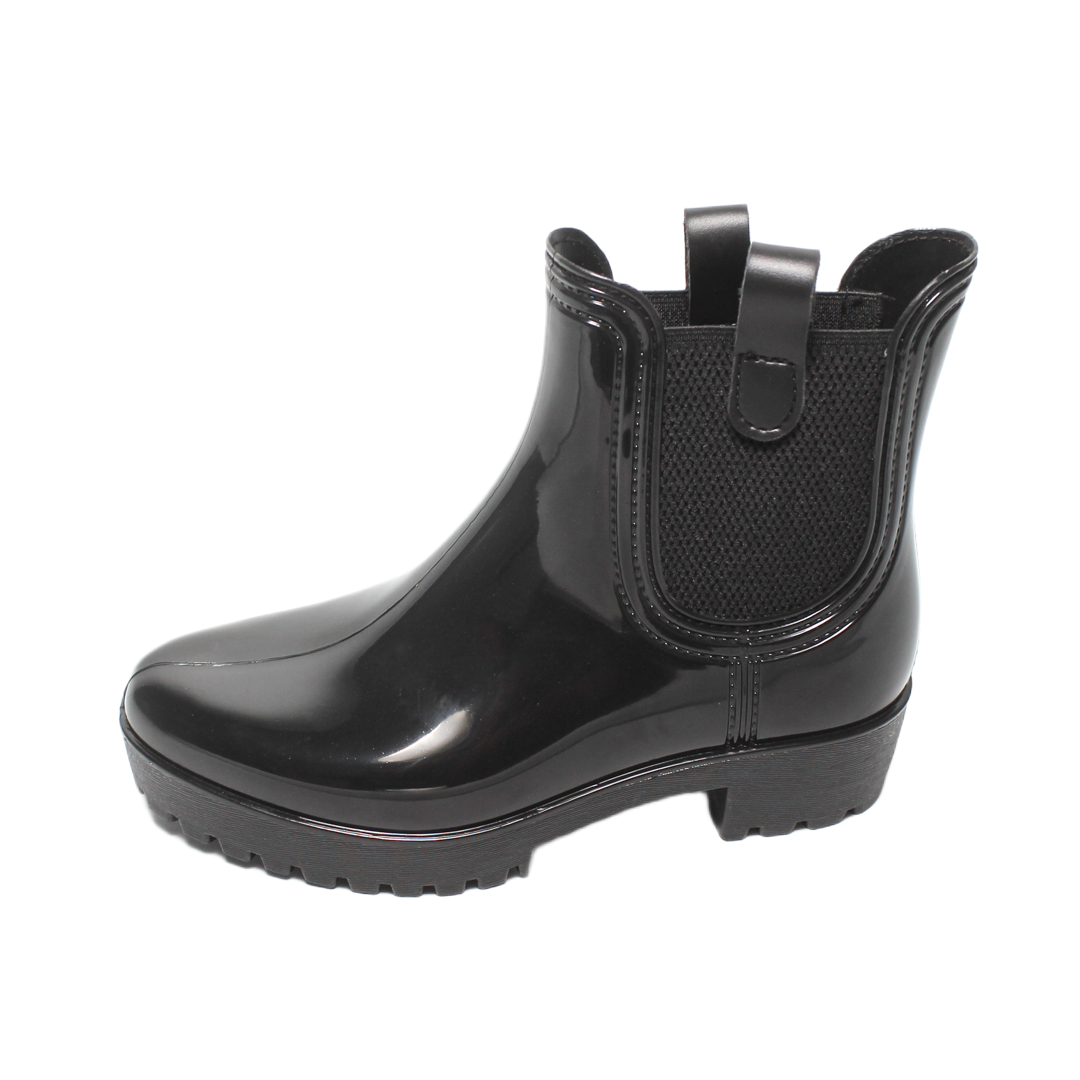 Silicone Chelsea Rain Boots – Black