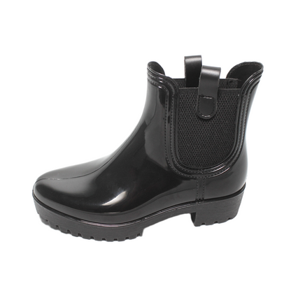 Silicone Chelsea Rain Boots – Black