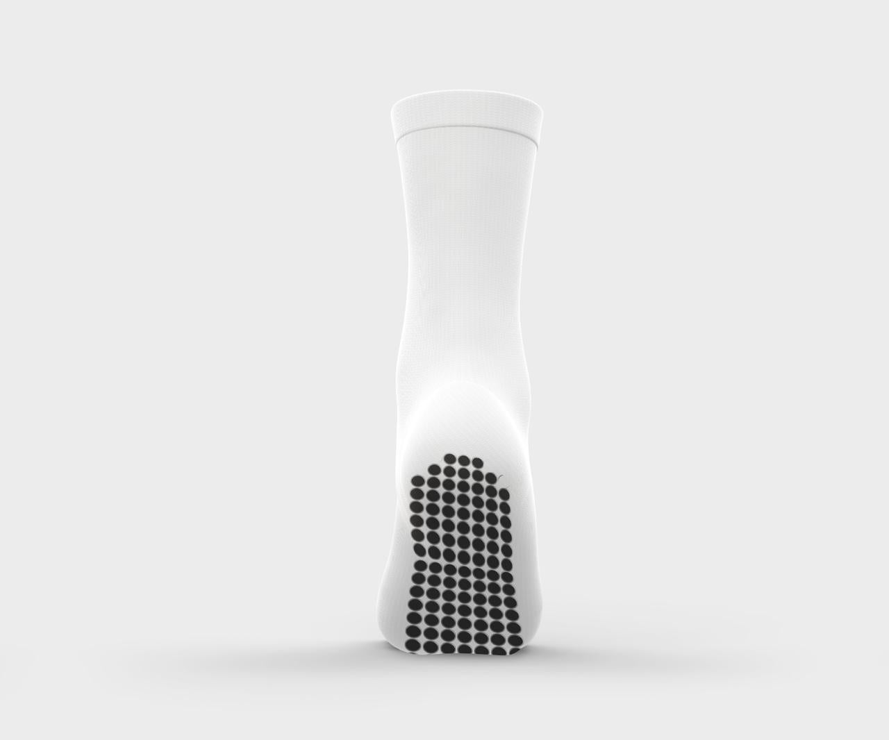 Diabetic Silicon White Mid Calf Socks