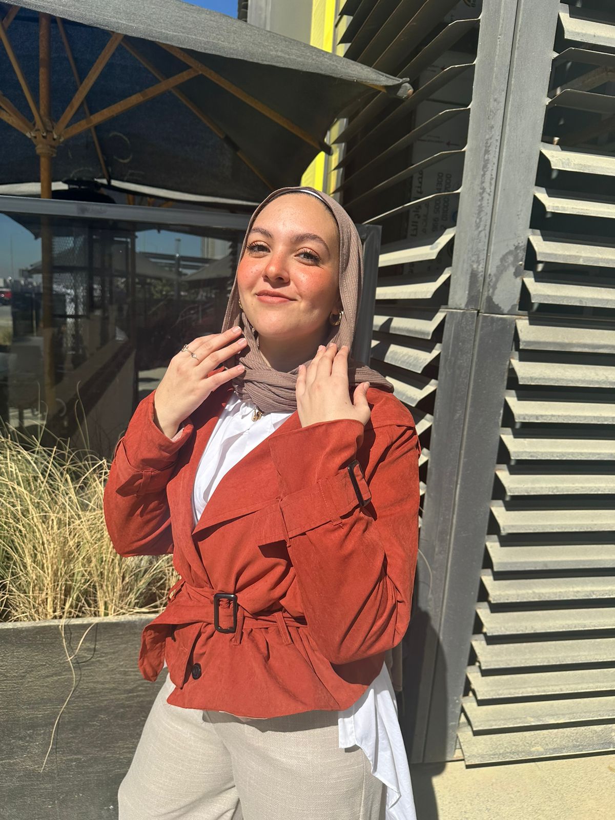 Cropped Trench Coat-Cocoa