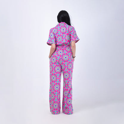 Summery Floral Jumpsuit with Side Pockets